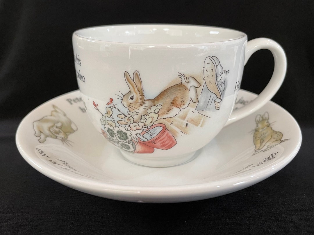 Wedgwood Peter Rabbit Tea Cup, English Bone China, Holds 6 Fluid Ounces