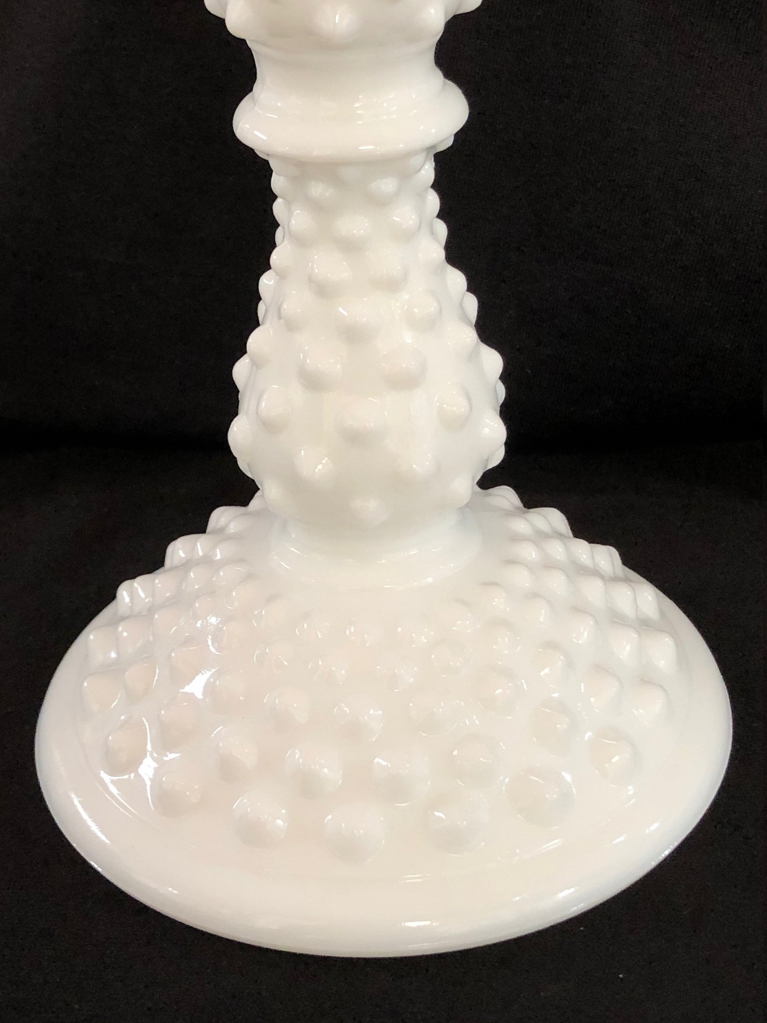 Vintage Milk Glass Hobnail Candlesticks 6 Inches High Etsy