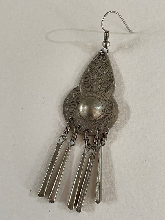Vintage Turkoman Tribal Gypsey Long Dangle Earrin… - image 6