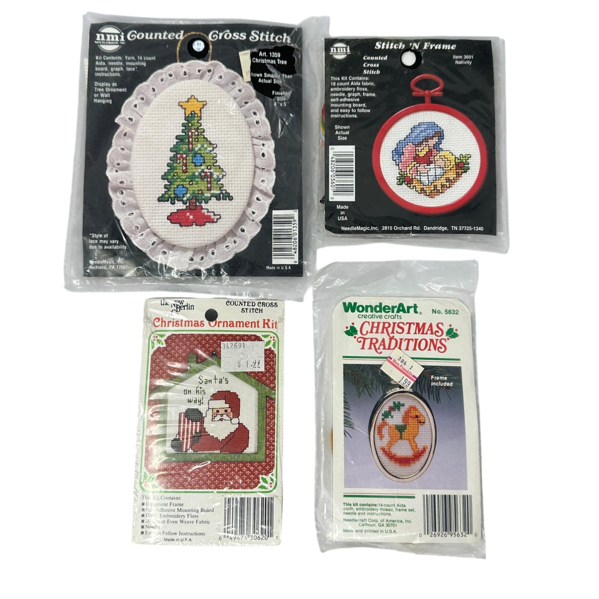 Stamped Cross Stitch Kits Christmas Ornaments - Etsy