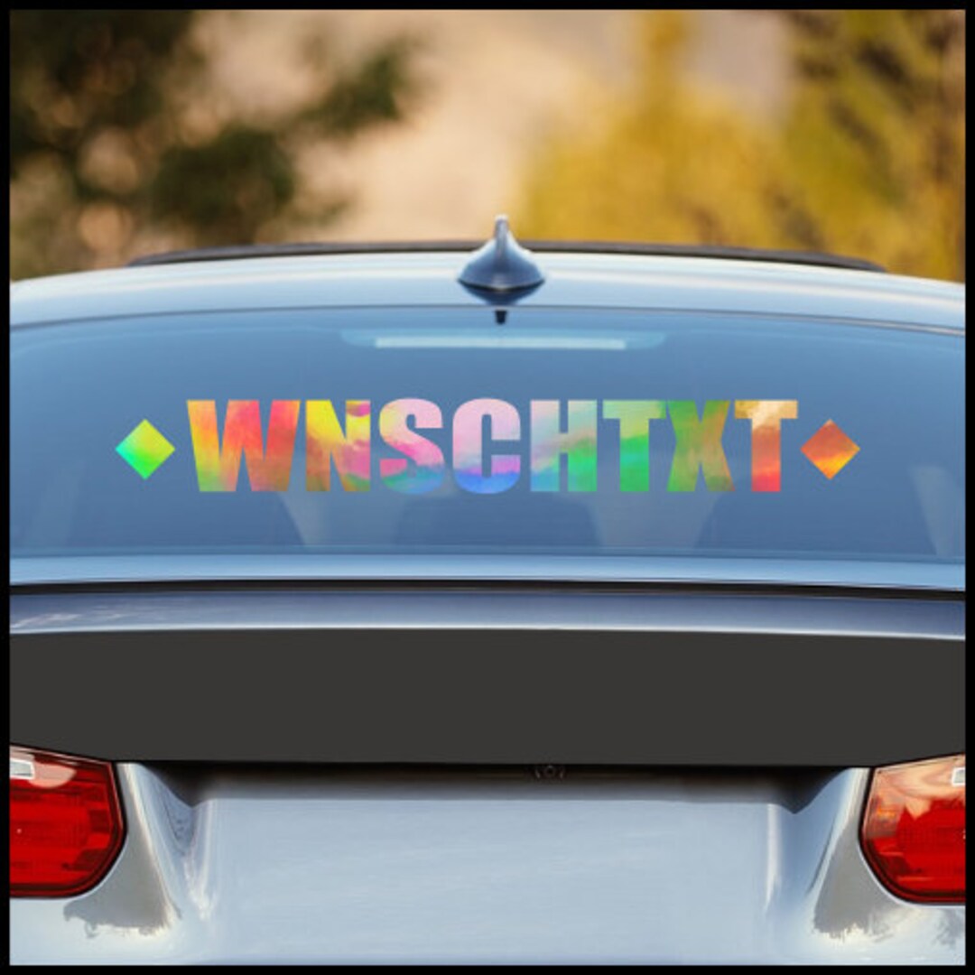 Car Sticker | DIAMOND WISH TEXT | Rear Window | Hologram Sticker - Etsy