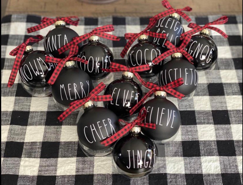 12 Rae Dunn Inspired Christmas Ornaments Etsy