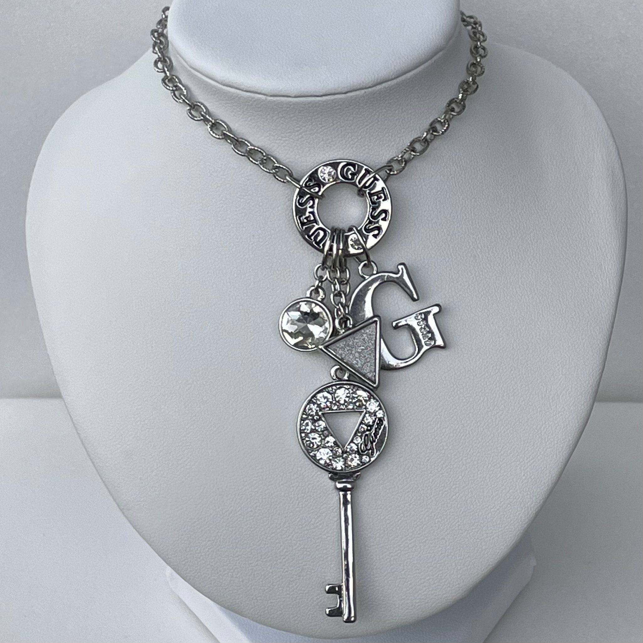 Vintage silvertone metal box chain 2 strap necklaces 26 inches