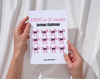 Desafío de ahorro imprimible de 1000