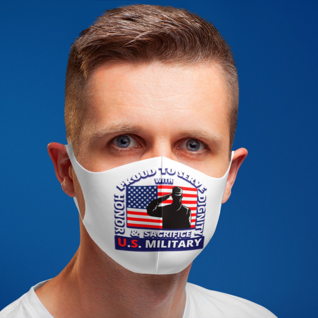 Proud United States Military Face Mask for Enlisted Veterans Etsy
