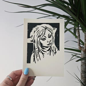 Carte imprimée faite main en cristal foncé Deet