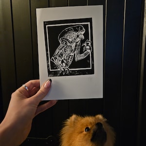 Carte imprimée faite main Xenomorph Alien