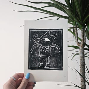 Gregg Lee Night In The Woods Cartão impresso feito à mão
