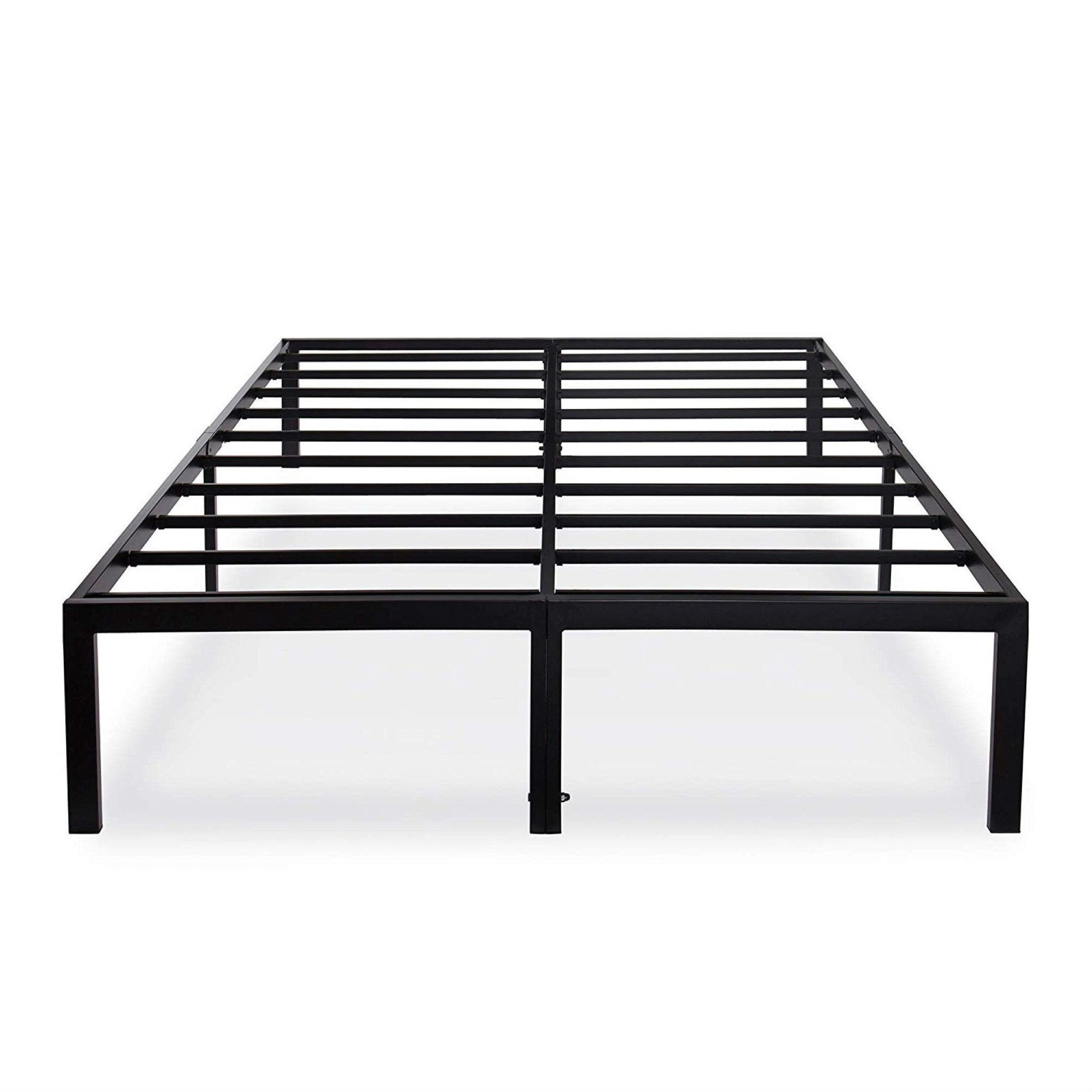 King size Modern Heavy Duty Black Metal Platform Bed Frame Etsy