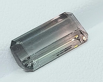 Multi color color Tourmaline gemstone - faceted loose Tourmaline 3.85 CTS - emerald shape 13 x 6 mm - AAA natural transparent stone