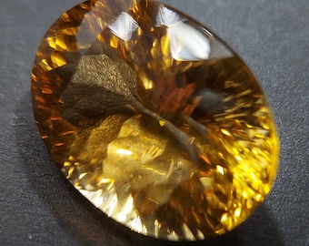 Naturel Citrine Desseré Pierre Précieuse 45-50 CT Non Traitée Certifié