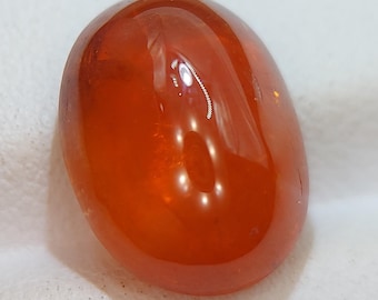 Orange Mandarin Garnet cabochon - natural spessartite gemstone 11.40 CTS - oval 14 x 11 mm - loose transparent stone for jewelry making