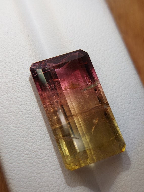 AAA Tri Color Tourmaline Gemstone Faceted Natural Multi Color Gem
