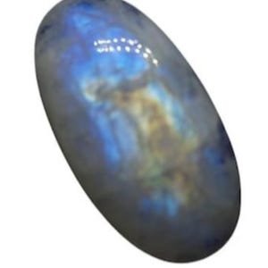 Large rainbow moonstone cabochon - loose natural orthoclase feldspar gemstone 31.40 CTS - oval 21 x 17 mm - blue adularescent stone
