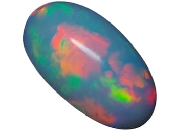 Big welo opal gemstone - natural white opal cabochon 15.55 CTS - oval 23 x 13 mm - loose Ethiopian rainbow stone for jewelry making
