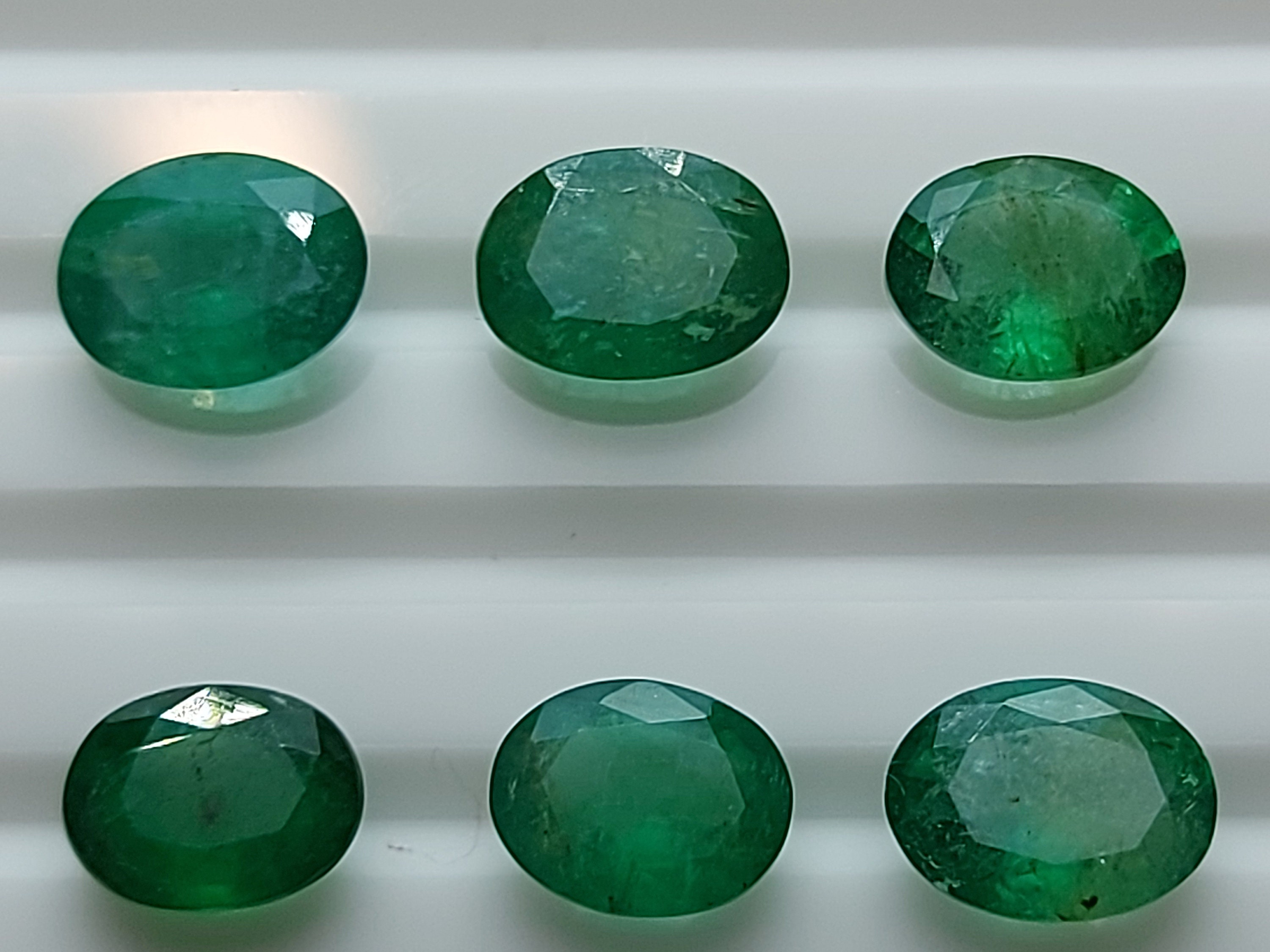 Faceted Emerald Gemstone 6 piece lot untreated loose Etsy