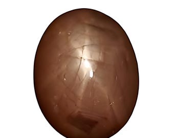 Natürlicher Stern Saphir Cabochon - loser gelber Saphir Edelstein 9.00 CTS - oval 11 x 9 mm - AAA Korund Mineral Asterismus Stein