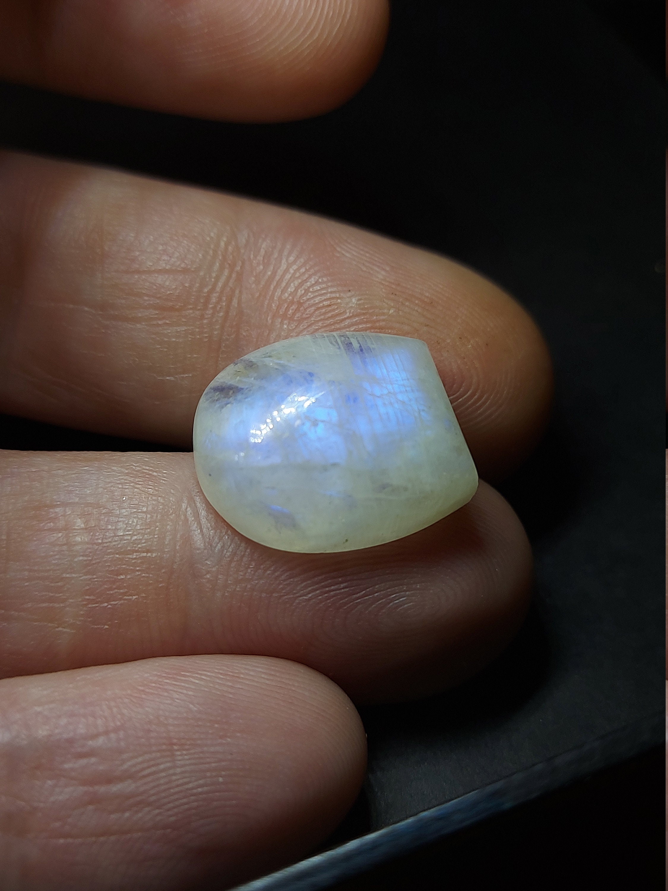 Large Unique Moonstone Cabochon - Natural Orthoclase Feldspar