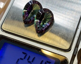 TOPAZE MYSTIQUE ARC-EN-CIEL multicolore brésilienne naturelle 171,20 ct