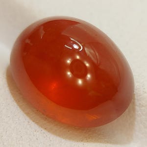 Untreated Fanta garnet cabochon - natural orange garnet gemstone 13.25 CTS - oval 14 x 11 mm - loose transparent stone for jewelry making
