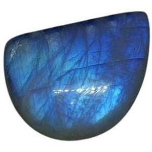 Jumbo Sized blue moonstone cabochon - loose natural moonstone gemstone 75.00 CTS - moon shape 37 x 28 mm - Adularescent stone for jewelry