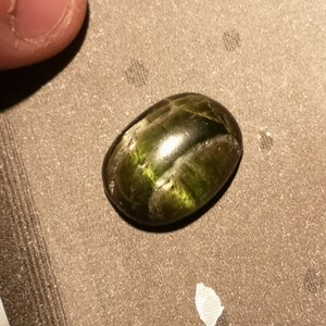 Large Cats eye Tourmaline gemstone - natural Tourmaline cabochon 20.85 CTS - oval shape 20 x 15 mm - Chatoyant Gemstone image 6