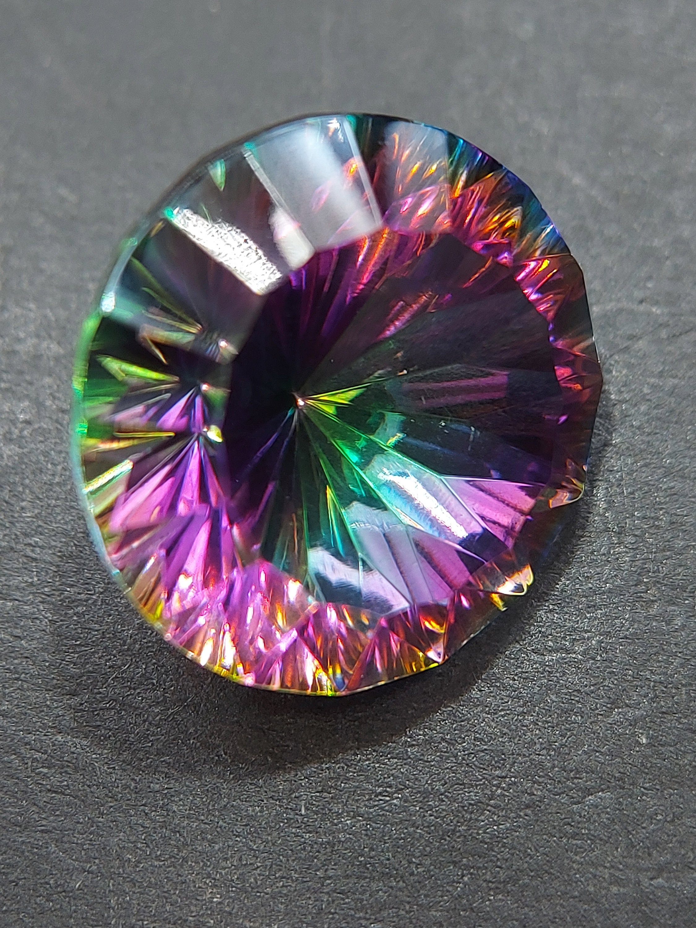 12.71 ct Natural multicolor mystic Quartz loose gemstone for sale