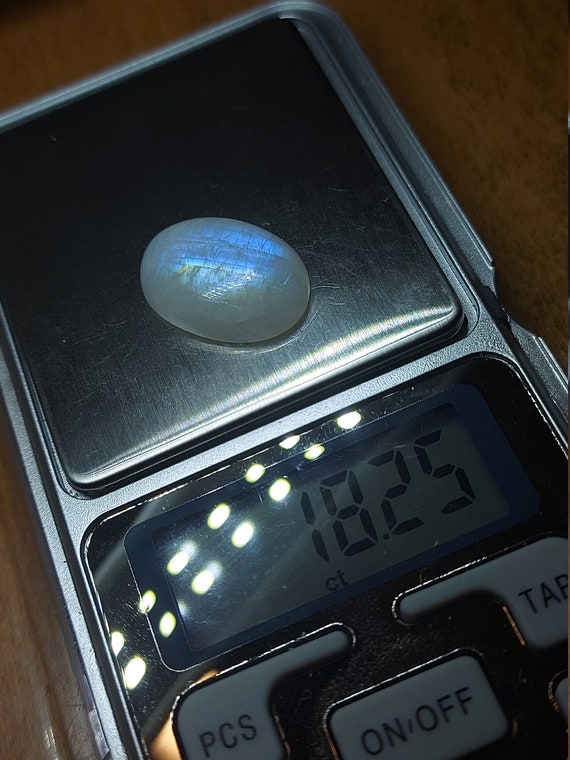 天然バイカラームーンストーンカボション - 正長石長石宝石 18.25 CTS