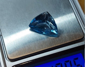 Topaze Bleu Ciel AAA+ 19,20 Carats – Taille Émeraude – Création De Laboratoire – Kinggemhub