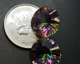 豊かな色合いのミスティッククォーツ宝石 - ファセット加工された