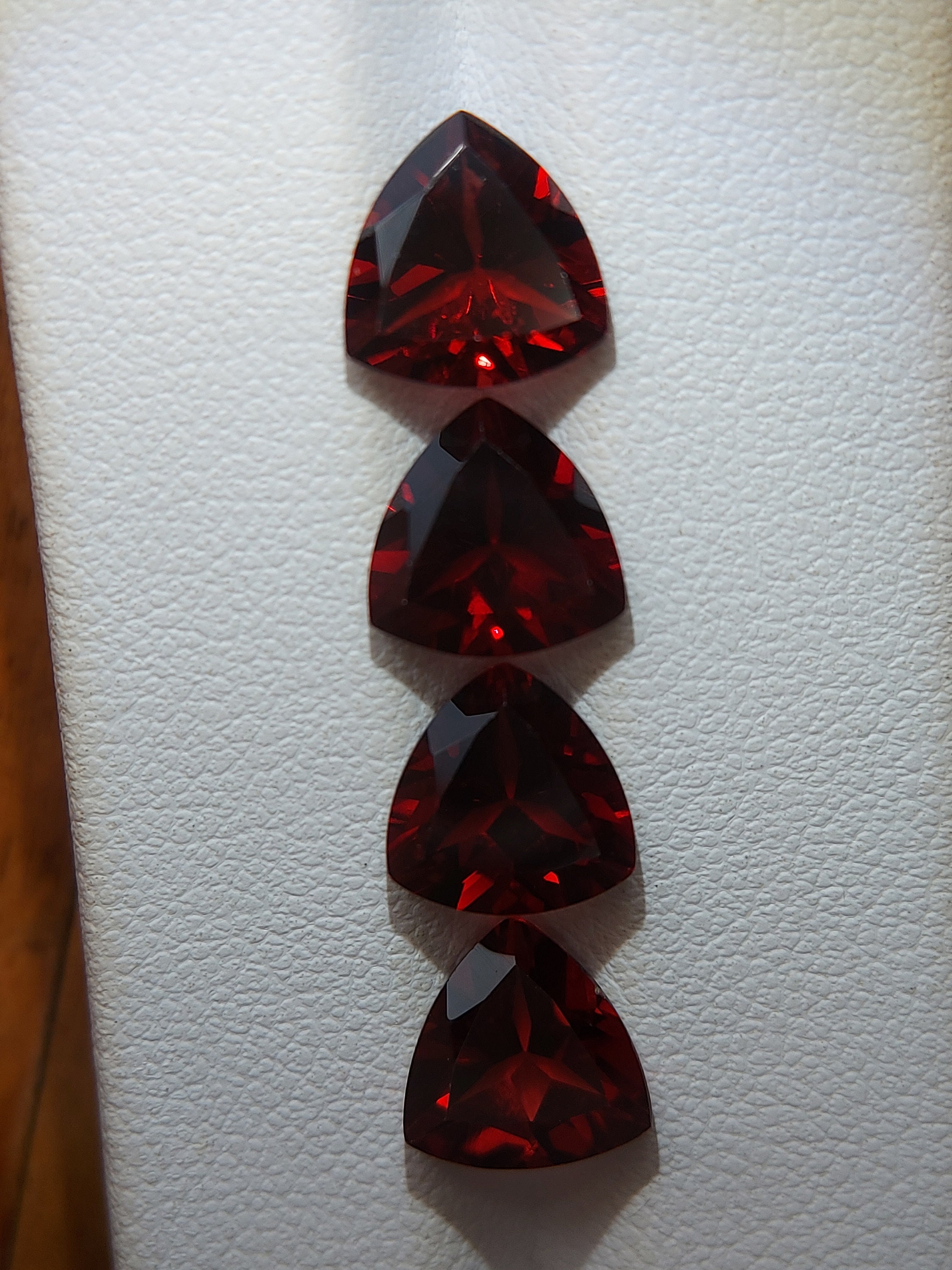 4 Bright Red Garnet Gemstone - Faceted Natural Garnet 11.15 CTS