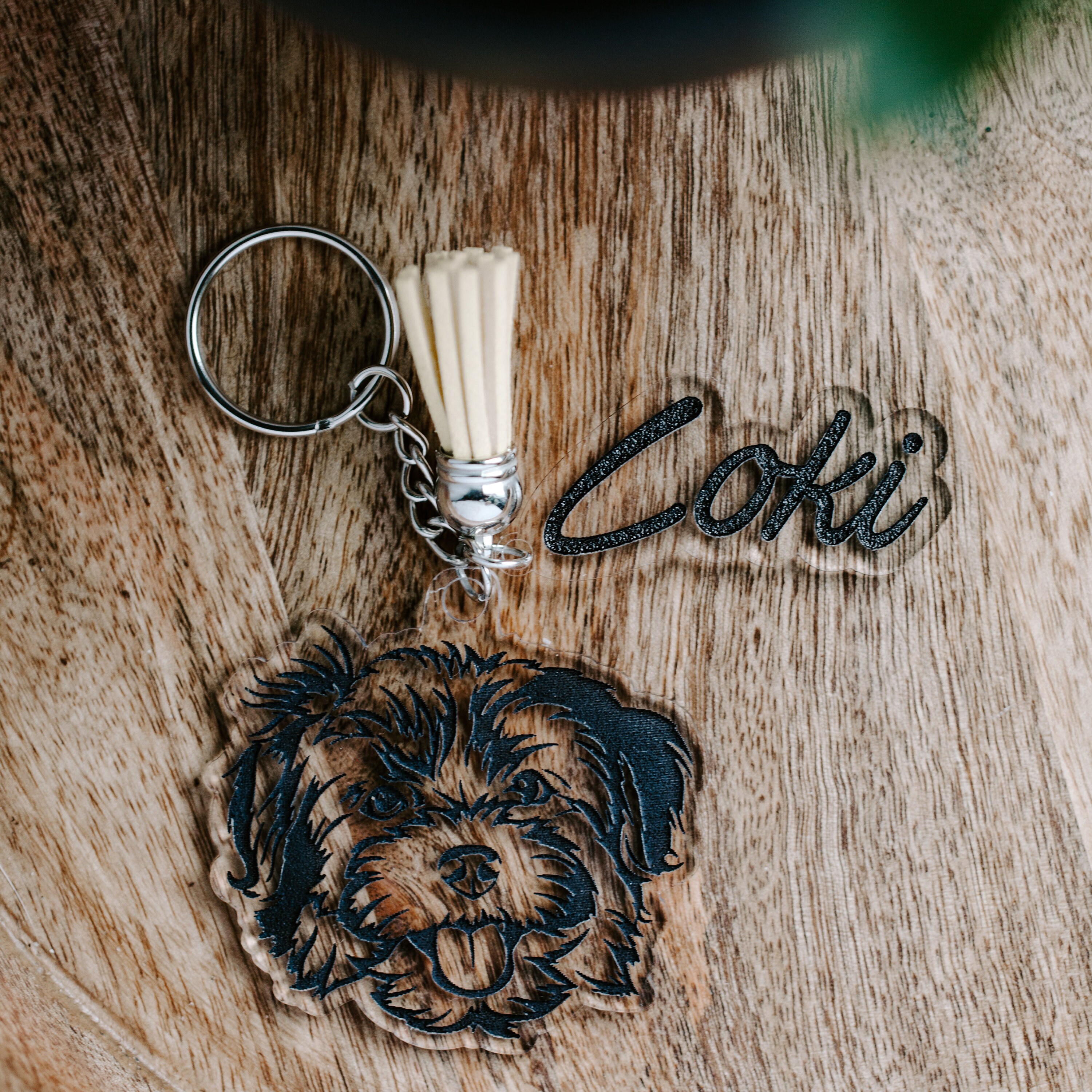 Custom Dog Key Chain Personalized Dog Key Tag Retro Hotel Etsy