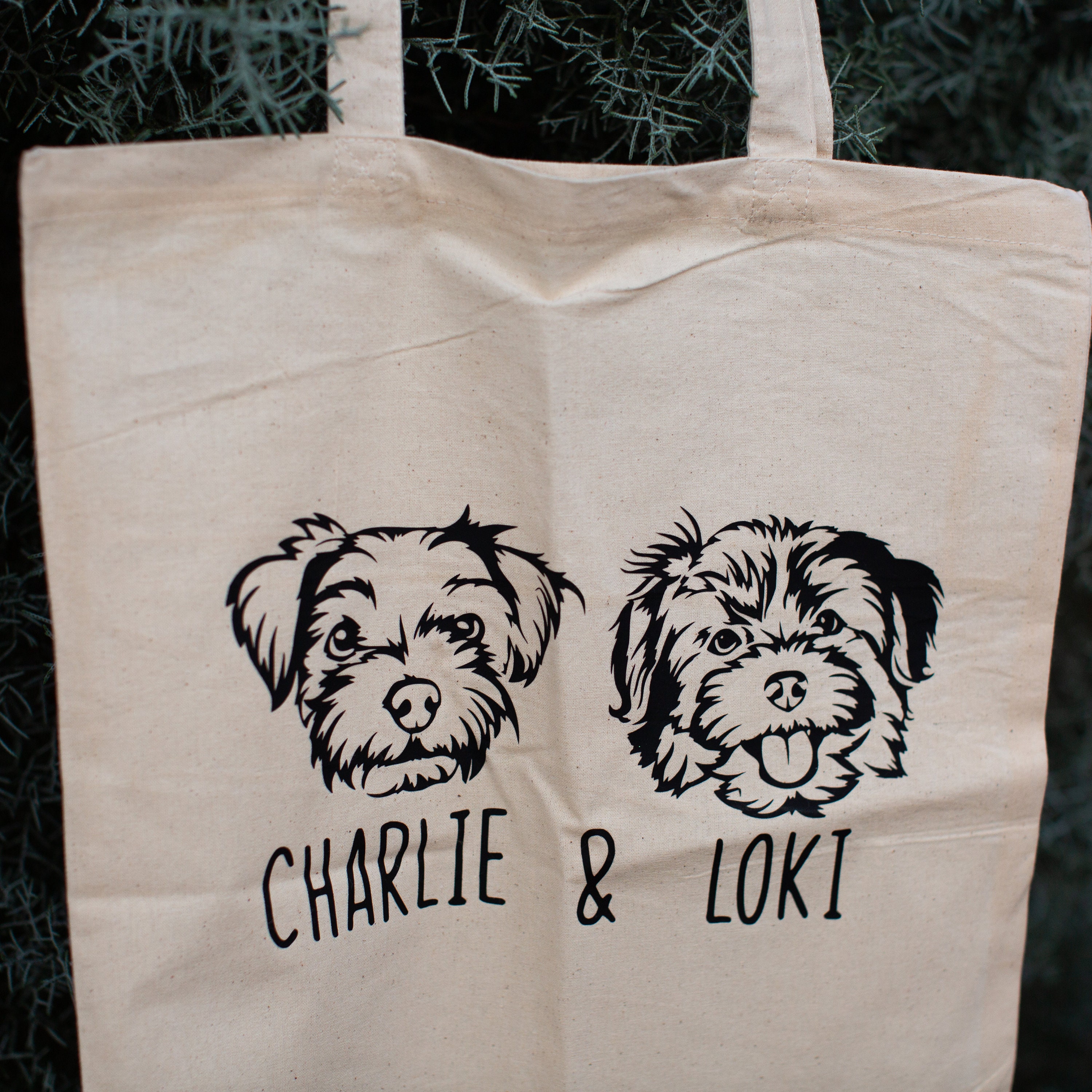Custom Dog Tote Bag Personalized Dog Totebag Custom Dog Etsy