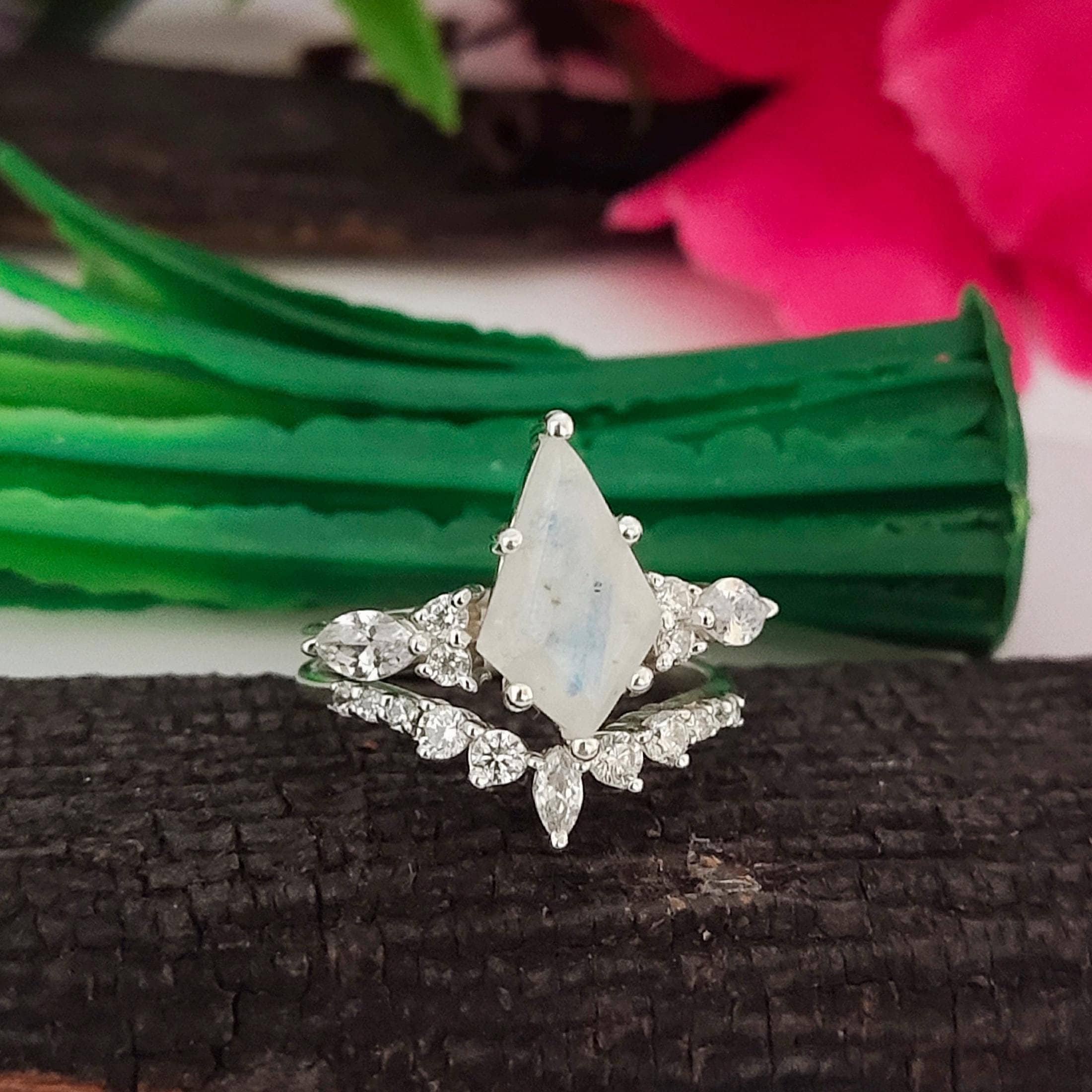 Anello Da Donna Anello In Argento Sterling 925 Pietra Di Luna - Foto 7