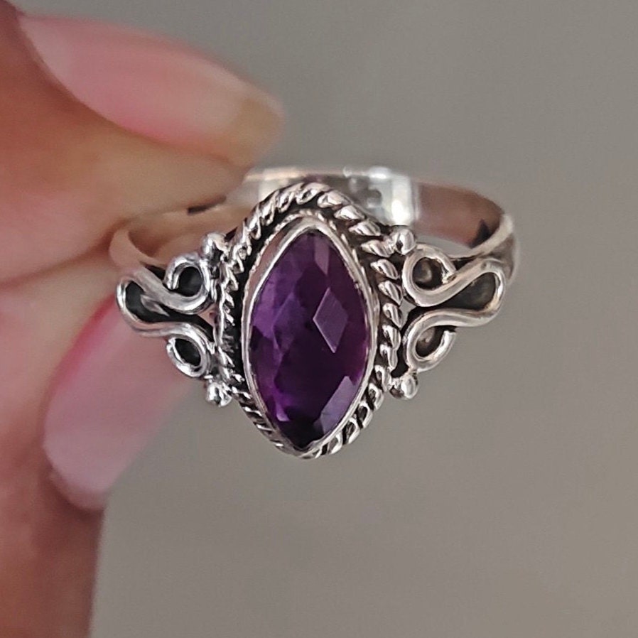 ハンドメイド　シルバーリング　アメジスト 13号】シルバーリング アメジスト｜KANKAN ONLINE SHOP【公式】