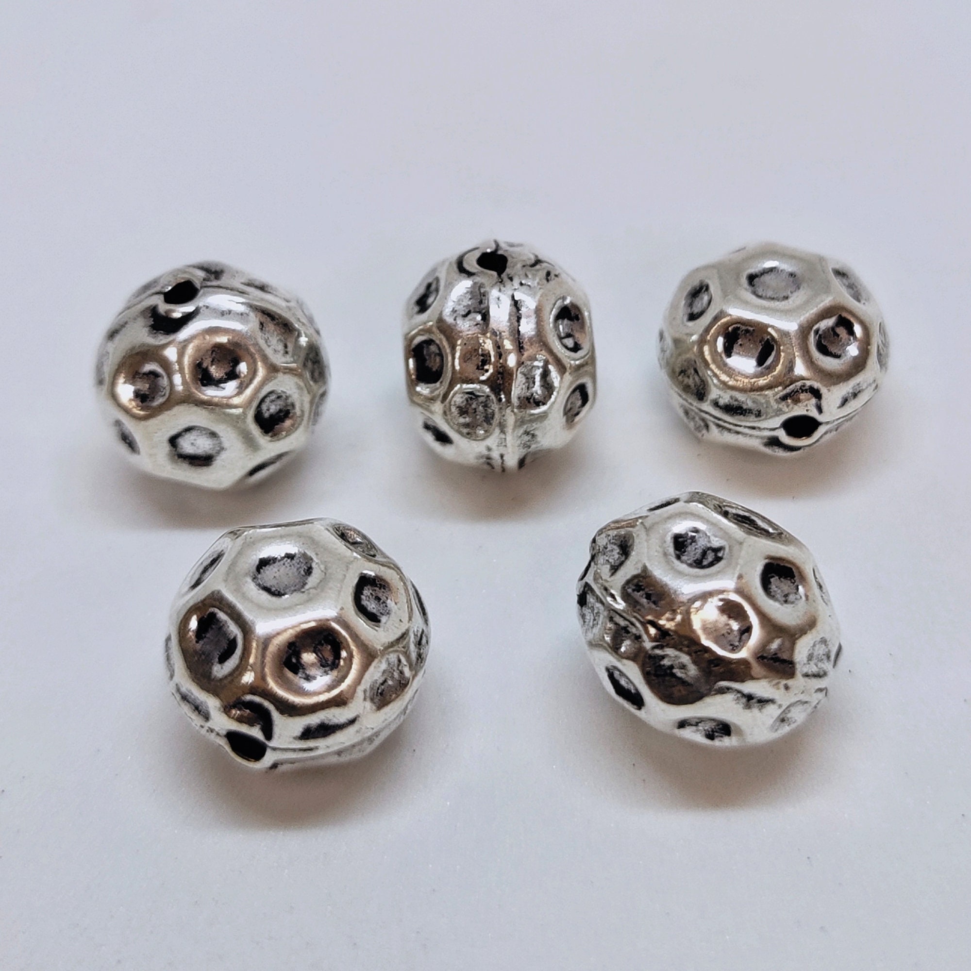 925 Sterling Silver Spacer Beads 12 mm Rondelle Shape Big Etsy