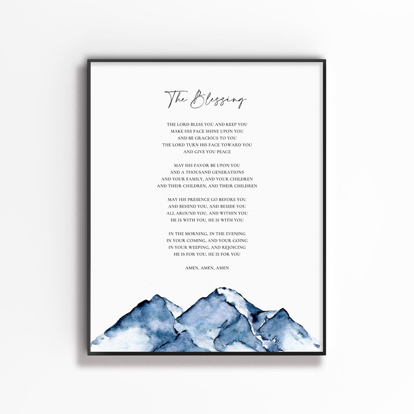 The Blessing Song Kari Jobe Lyrics Wall Art Print Elevation Etsy
