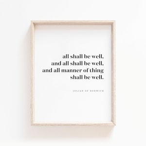 Julian of Norwich Quote Print: Christian Home Typography (Digital Download)