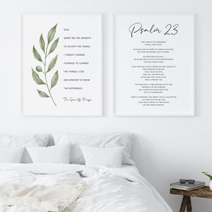 Serenity Prayer Wall Art: Botanical Christian Print (Digital Download) image 5