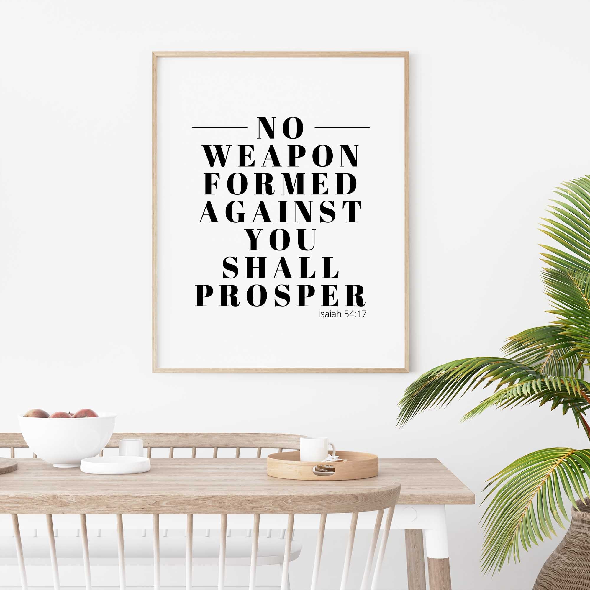 Isaiah 54:17 No Weapon Formed Against You Shall Prosper - Etsy