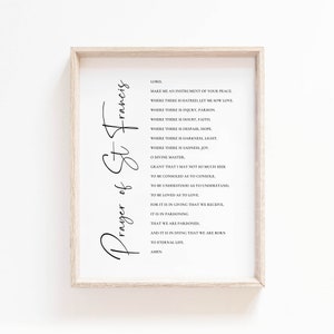 Prayer of St Francis Print: Christian Home Decor (Digital Download)