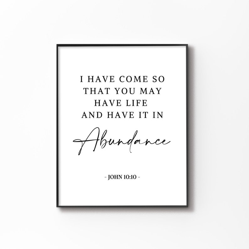 Je Me Battrai Pour Que Vous Puissiez Le Dire Jean 10:10 je suis venu pour que vous puissiez avoir la vie | Etsy