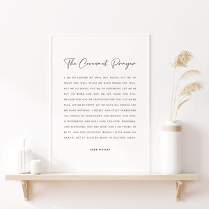 The Covenant Prayer Print, John Wesley, Bible Verse Wall Art Scripture ...