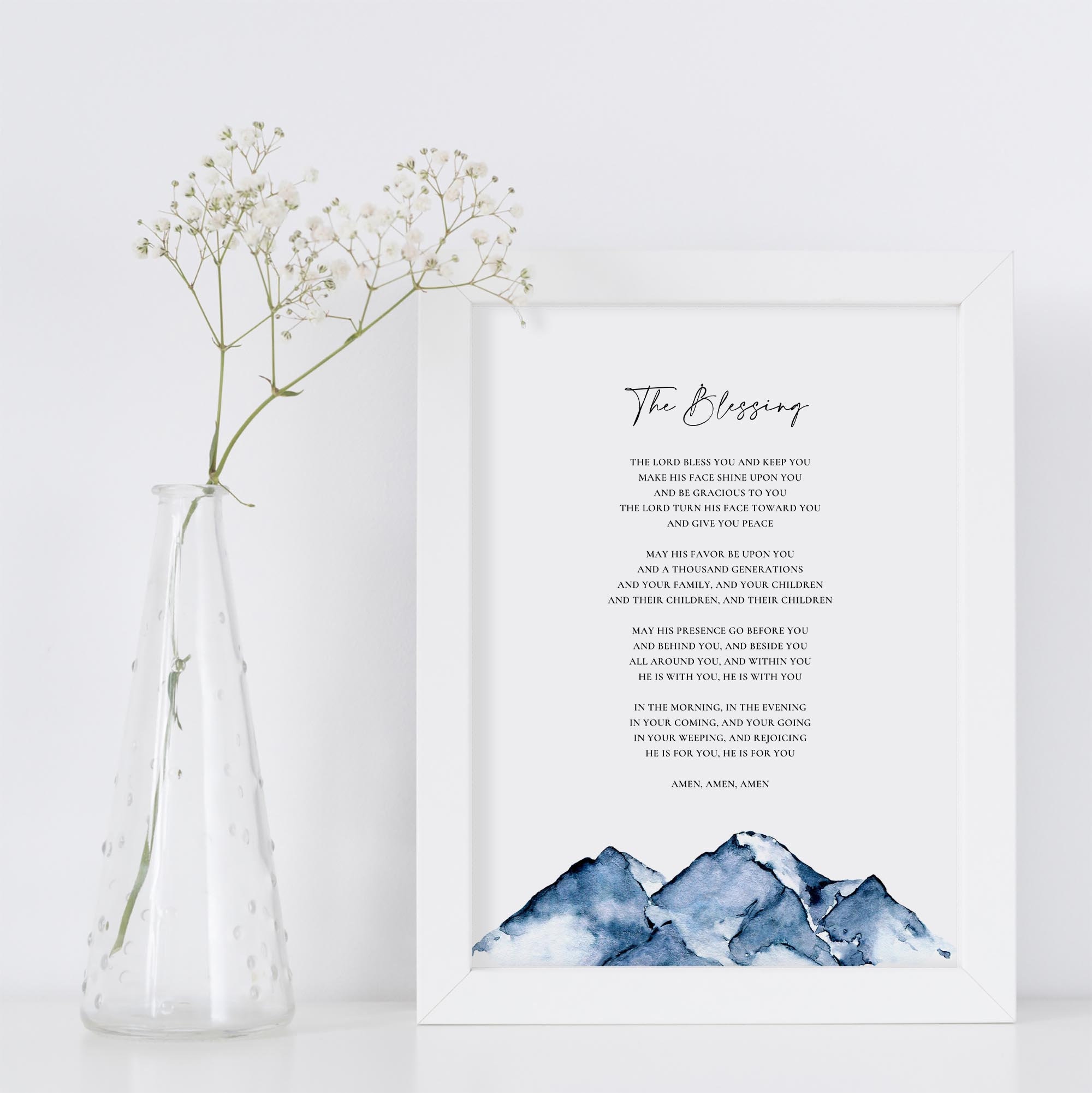The Blessing Song Kari Jobe Lyrics Wall Art Print Elevation Etsy