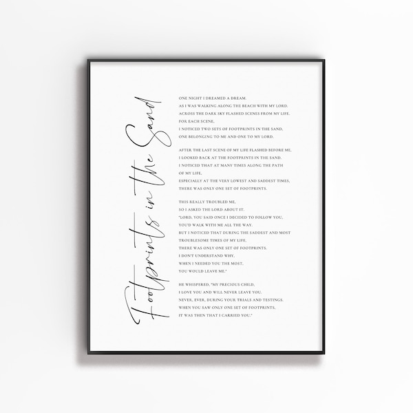 Footprints in Sand Etsy