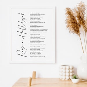 Raise A Hallelujah Lyrics Printable