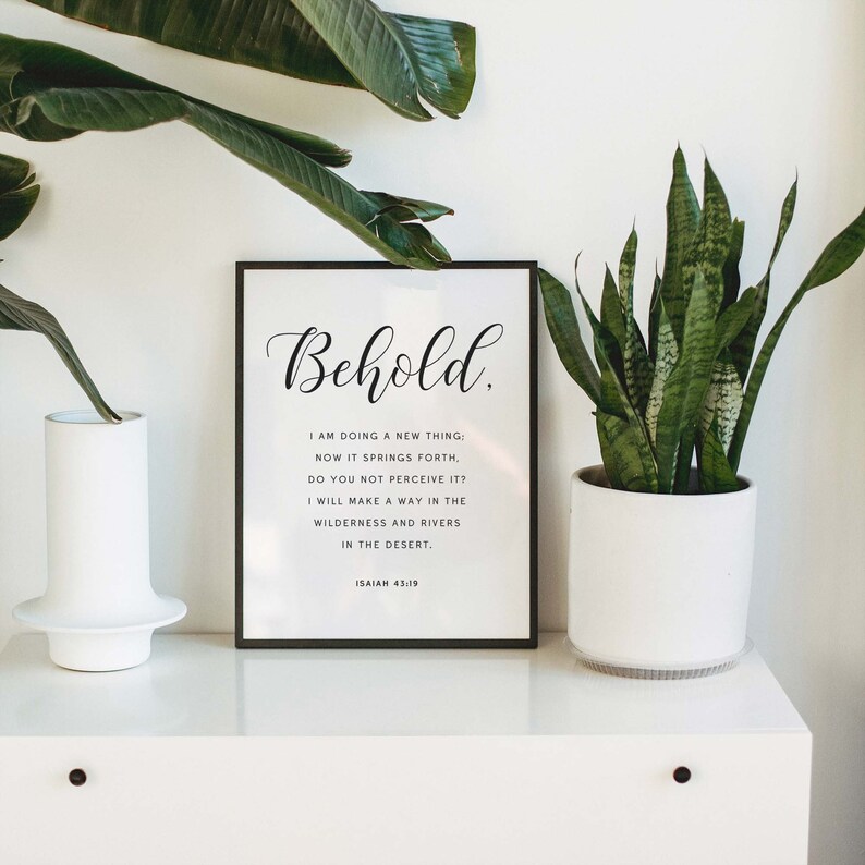 Isaiah 43:19 Bible Verse Print, Christian Wall Art (digital Download