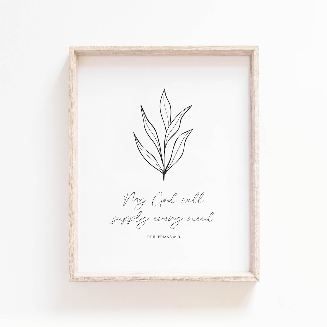 Philippians 4:19 My God Will Supply Every Need, Christian Wall Art ...