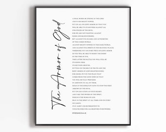 Armor Of God Ephesians 6:10-18 Scripture Art (Digital Download)