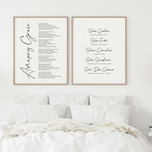 The Five Solas Printable, 5 Solas Wall Art, Christian Home Scripture ...